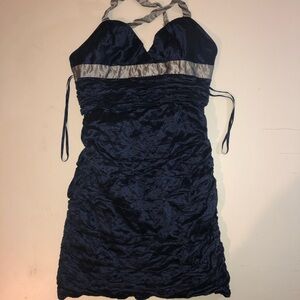 BCBGMaxAzaria Dress Women’s Size Large Navy Color